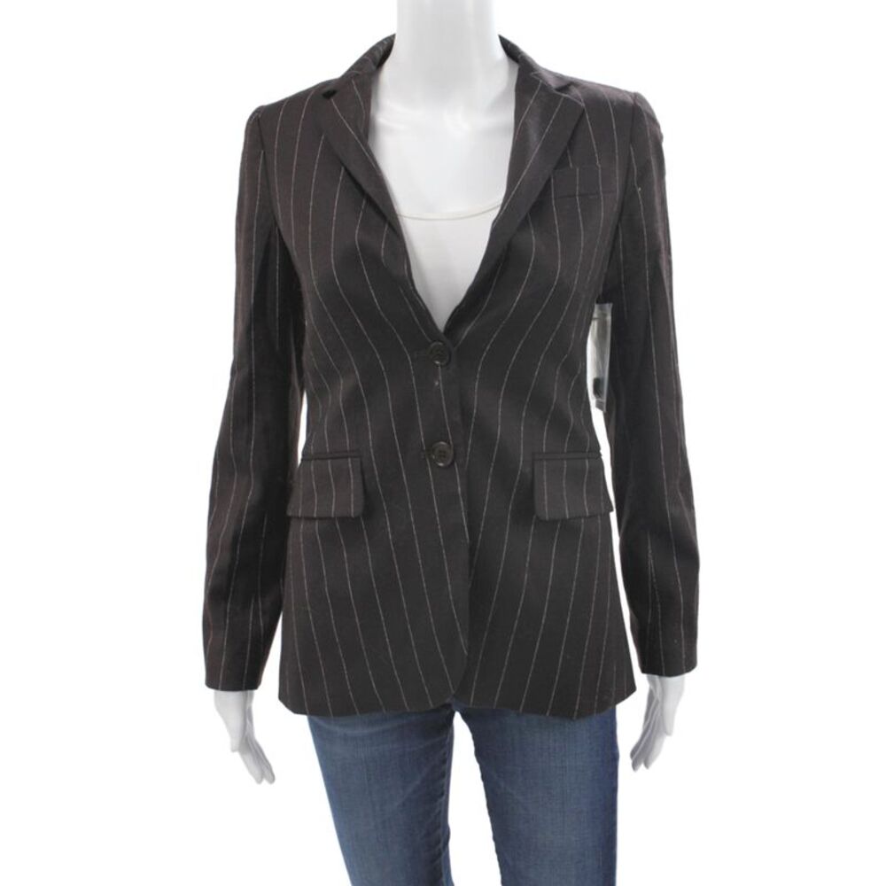 Theory Womens Pin Stripe Button up Blazer Size 0